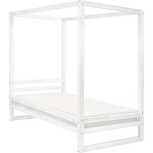 Bílá dřevěná jednolůžková postel Benlemi Baldee, 190 x 120 cm