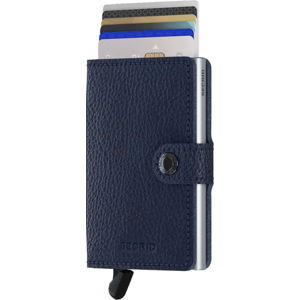 Modrá kožená peněženka s pouzdrem na karty Secrid Clip