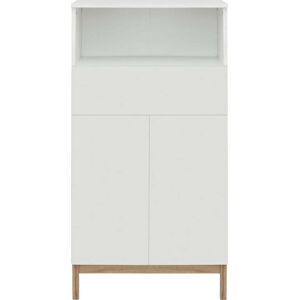 Bílá vysoká koupelnová skříňka 60x121 cm Mirza - Støraa