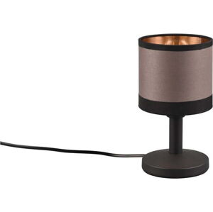 Černo-hnědá stolní lampa (výška 22 cm) Davos – Trio