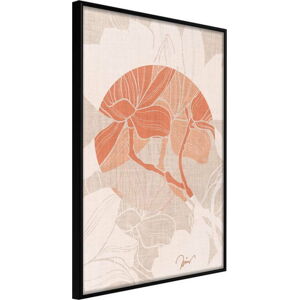 Plakát v rámu Artgeist Flowers on Fabric, 30 x 45 cm