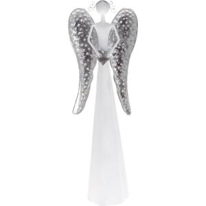 Kovová soška anděla s LED světlem Dakls, výška 40 cm