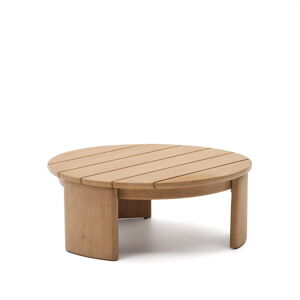 Kulatý zahradní odkládací stolek z eukalyptového dřeva ø 90 cm Xoriguer – Kave Home