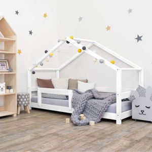 Bílá dřevěná dětská postel Benlemi Lucky, 70 x 160 cm