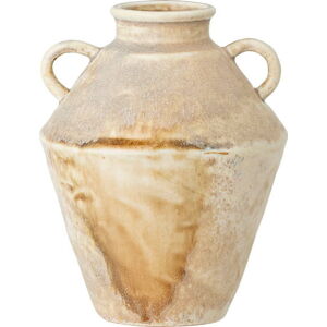 Béžová kameninová váza Bloomingville Ines, výška 18 cm