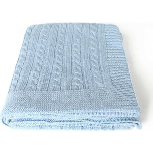 Světle modrá dětská deka s příměsí bavlny Homemania Decor Lexie, 90 x 90 cm