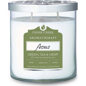Vonná svíčka ve skleněné dóze Goose Creek Hemp & Green tea, 60 hodin hoření