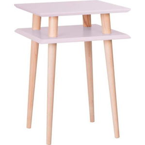 Růžový konferenční stolek Ragaba Square, 43 x 43 cm