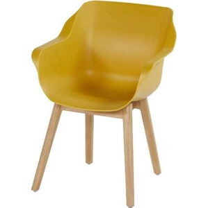 Žluté plastové zahradní židle v sadě 2 ks Sophie Teak – Hartman
