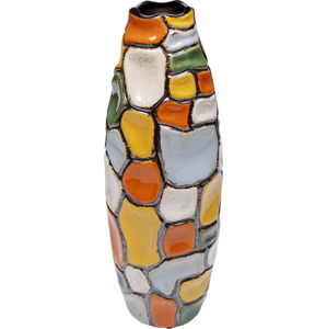 Barevná kameninová váza Kare Design Jolly Spots, výška 41 cm