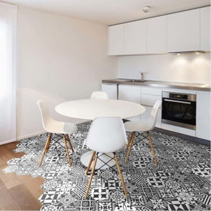 Sada 10 samolepek na podlahu Ambiance Hexagons Ginola, 20 x 18 cm