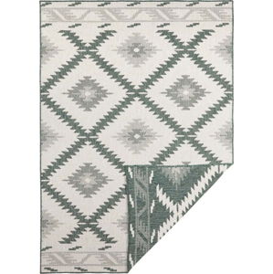 Zeleno-krémový venkovní koberec Bougari Malibu, 150 x 80 cm