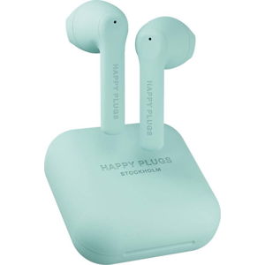 Bezdrátová sluchátka v mintové barvě Happy Plugs Air 1 Go