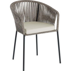 Šedá zahradní židle s ocelovou konstrukcí La Forma Yanet