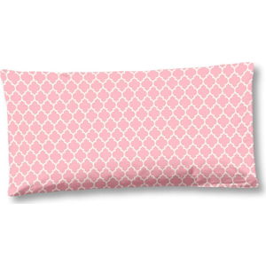 Růžový povlak na polštář z bavlněného saténu HIP Milika, 40 x 80 cm
