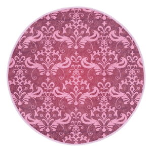 Růžový pratelný kulatý koberec vhodný pro robotické vysavače ø 100 cm Comfort – Mila Home