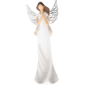 Soška anděla s kovovými křídly Dakls, výška 19 cm