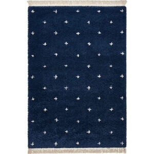 Modrý koberec Think Rugs Boho Dots, 160 x 220 cm