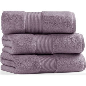 Sada 3 levandulově fialových bavlněných ručníků L'appartement Chicago, 50 x 90 cm