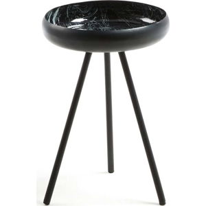 Černý odkládací stolek La Forma Reuber, ø 36 cm