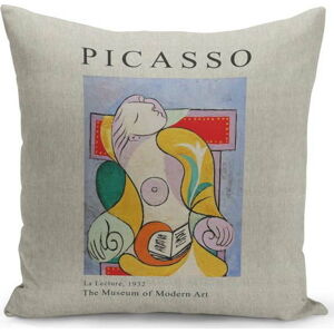 Polštář s výplní Kate Louise Picasso Read, 43 x 43 cm