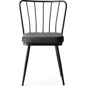 Antracitové kovové jídelní židle v sadě 2 ks Yildiz – Kalune Design