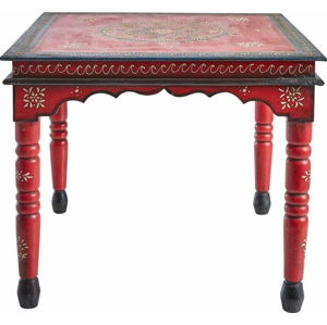 Červený konferenční stolek z mangového dřeva Støraa Vito