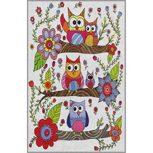 Dětský protiskluzový koberec Conceptum Hypnose Owls, 100 x 200 cm
