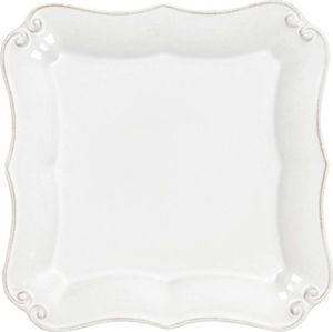 Bílý kameninový dezertní talíř na pečivo Casafina Vintage Port Barroco, délka 13 cm