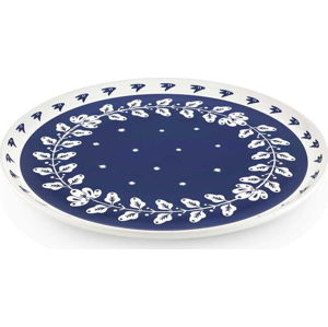 Modro-bílý porcelánový servírovací talíř Mia Bloom, ⌀ 30 cm