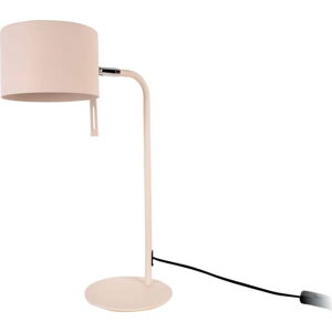 Růžová stolní lampa Leitmotiv Shell, výška 45 cm