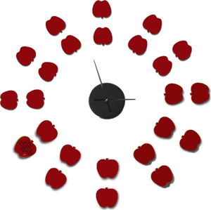 Nástěnné samolepicí hodiny Mauro Ferretti Apples, ⌀ 75 cm