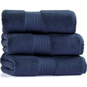 Sada 3 námořnicky modrých bavlněných ručníků L'appartement Chicago, 50 x 90 cm
