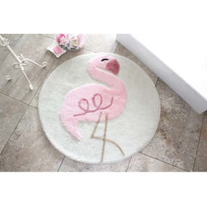 Koupelnová předložka Pink Flamingo, ⌀ 90 cm