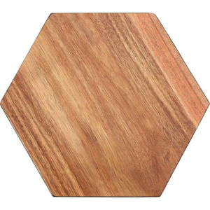 Krájecí prkénko z akáciového dřeva Premier Housewares Hexagon, 30 x 35 cm