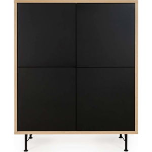 Černá skříň Tenzo Flow, 111 x 137 cm