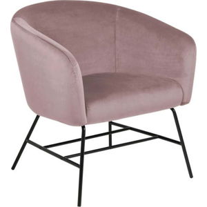 Pudrově růžová polstrovaná židle Actona Ramsey