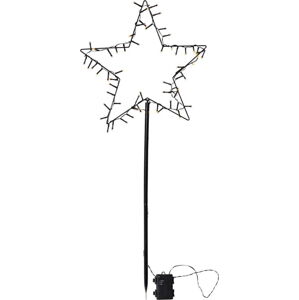 Černá venkovní světelná dekorace s vánočním motivem Spiky – Star Trading