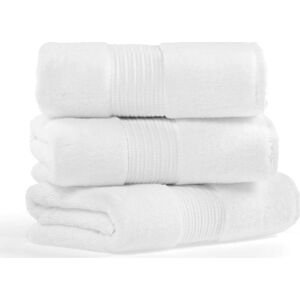 Sada 3 bílých bavlněných ručníků L'appartement Chicago, 50 x 90 cm