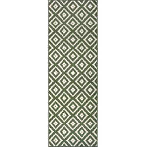 Zelený koberec běhoun 200x80 cm Diamond - Hanse Home