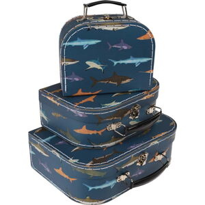 Dětské kufříky v sadě 3 ks Sharks – Rex London