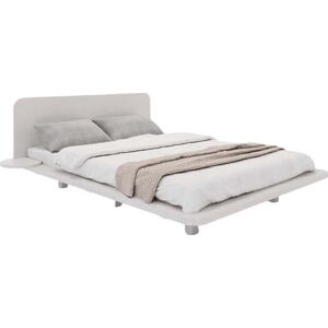 Bílá dvoulůžková postel z bukového dřeva 140x200 cm Japandic – Skandica