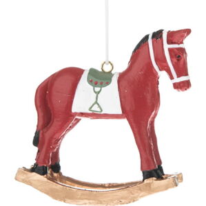 Červená závěsná dekorace ve tvaru koně Dakls