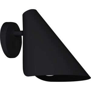 Černé nástěnné svítidlo SULION Lisboa, výška 16 cm