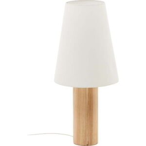 Stojací lampa s textilním stínidlem v bílo-přírodní barvě (výška 110 cm) Marga – Kave Home