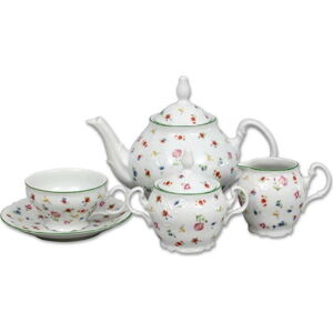 Porcelánová sada na čaj s motivem květin Thun Bernadotte