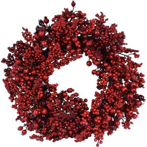 Vánoční věnec s červenými plody Ego Dekor, ø 50 cm