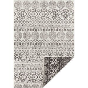 Hnědo-bílý venkovní koberec Ragami Circle, 200 x 290
