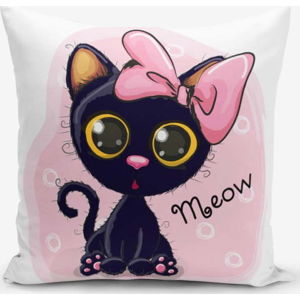 Povlak na polštář s příměsí bavlny Minimalist Cushion Covers Meow Catcik, 45 x 45 cm