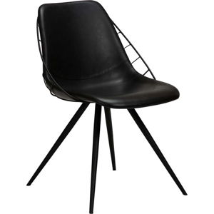 Černá jídelní židle v imitaci kůže DAN-FORM Denmark Sway